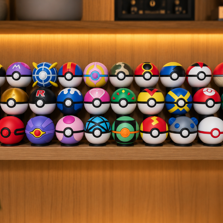Pokebola 3D Masterball Great Ball Ultra Ball Premier Ball Coleção Pokemon