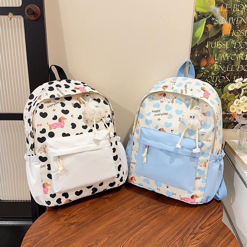 Mochila Dachshund Cute Cartoon Student-Bolsa Escolar Leve De Grande Capacidade Para Crianças