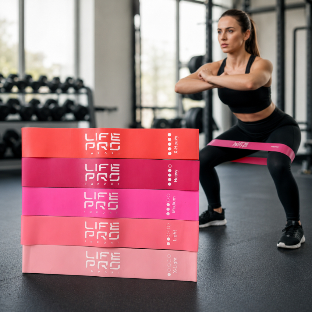Kit 5 Faixas Elásticas Mini Hip Band Extensor Funcional Resistência Treino Academia Fitness