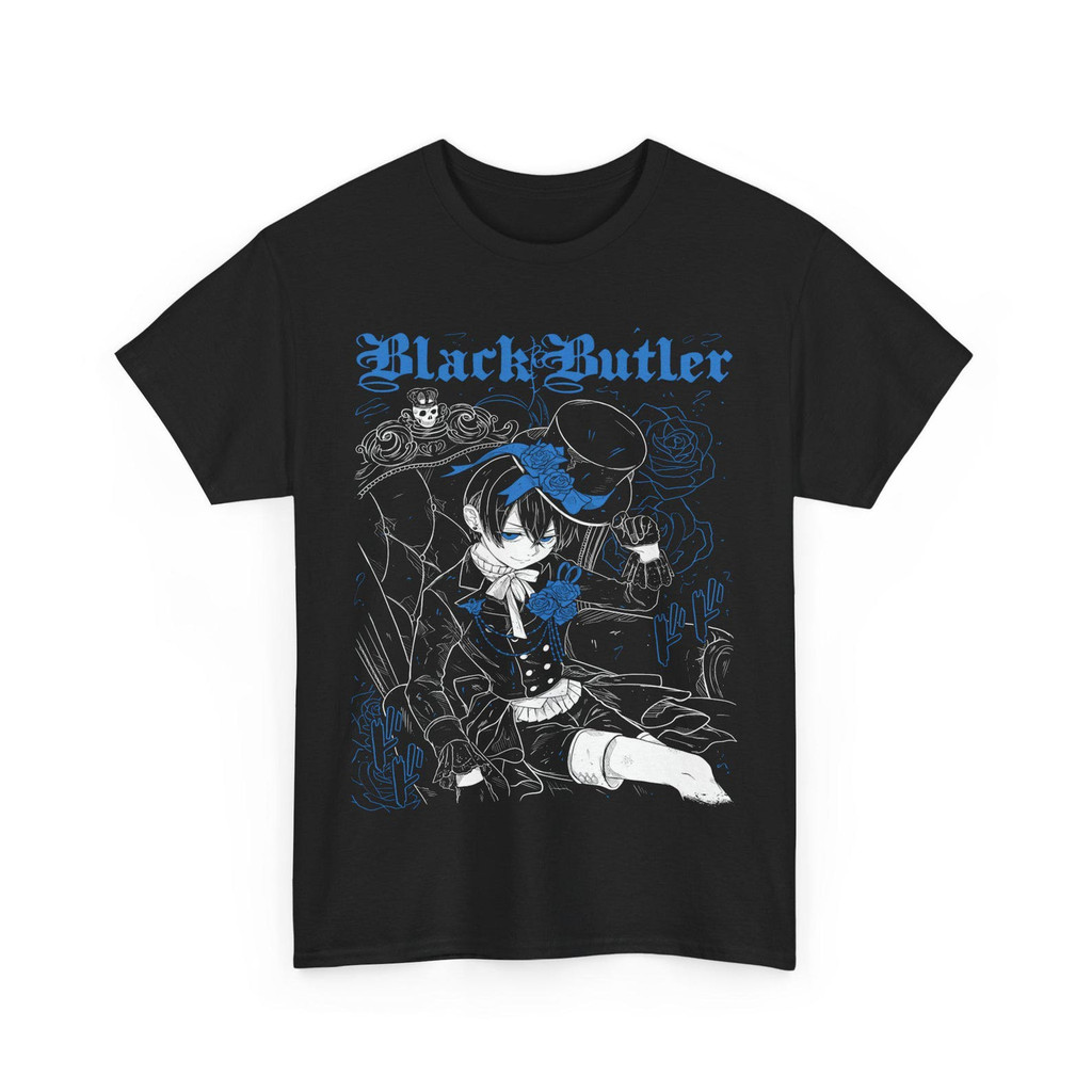 Camiseta Masculina Feminina Black Butler Ciel Anime T‑shirt Unissex Streetwear Envio Imediato