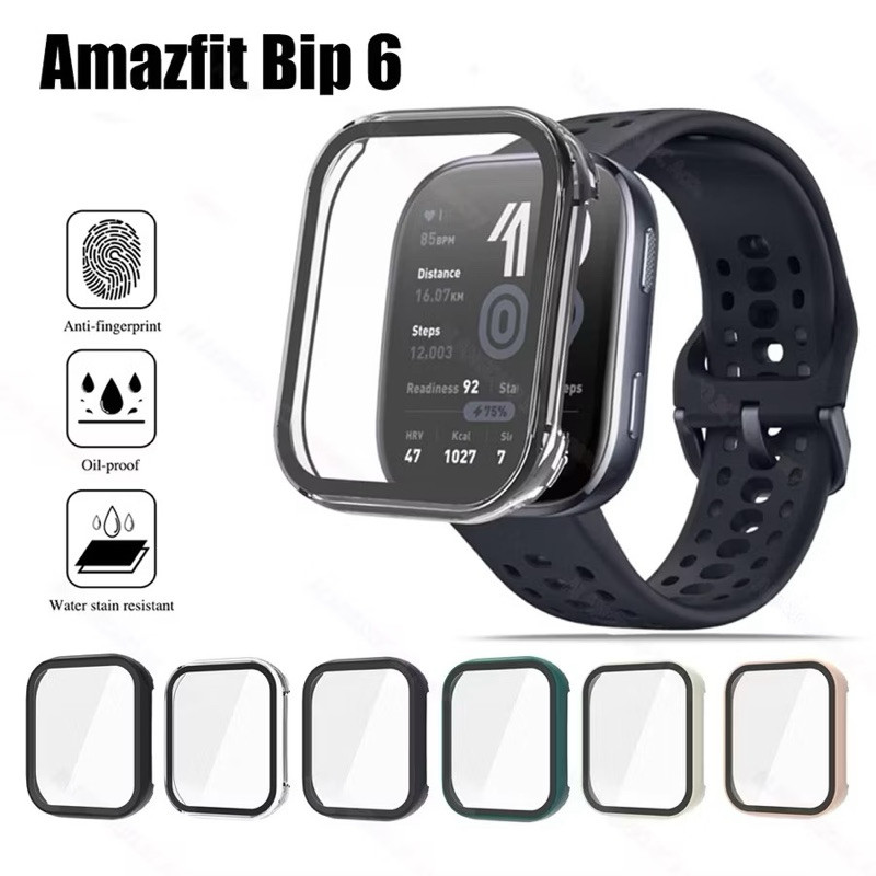 Capa Case Bumper Protetor de Tela de Vidro Temperado Para Amazfit Bip 6