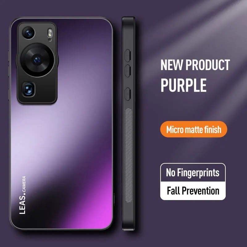Capa Fosca Antichoque com Acabamento Fosco AG para HUAWEI P60 P50 P40 P30 Pro, Capa Protetora Rígida com Bumper e Proteç