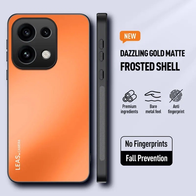 Capa Armor Matte AG Fosca para OPPO Reno 10 11 11F 12 13 13F 14 14F 15 15F 16 Pro, Capa Protetora Rígida com Bumper e Pr