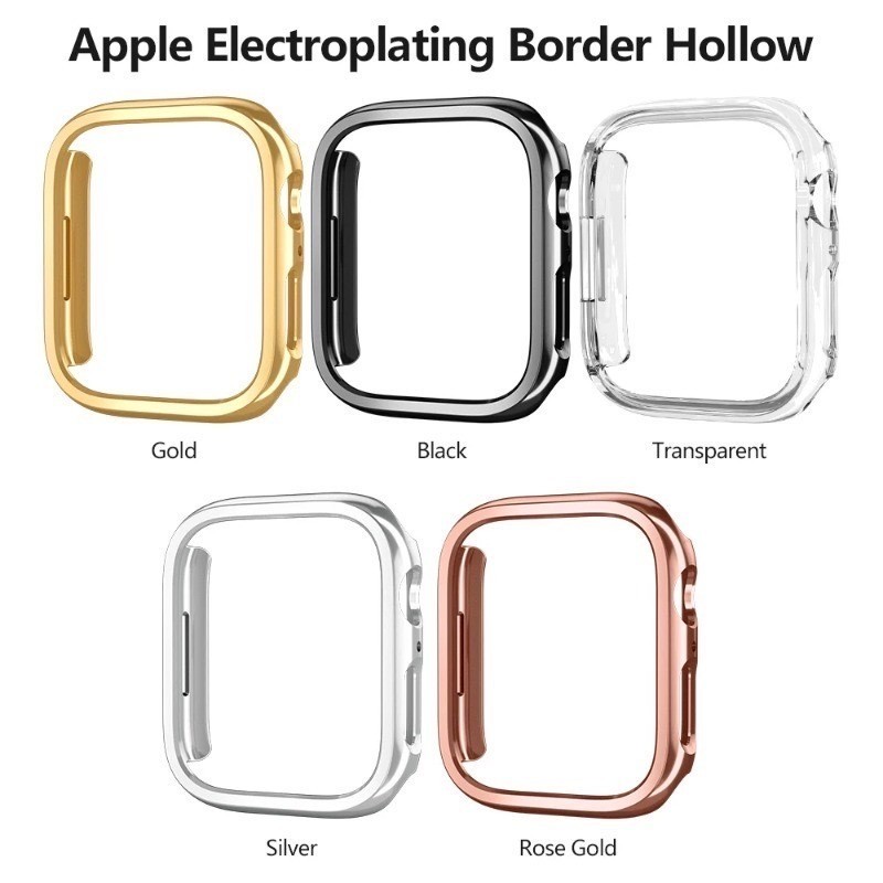 Capa Case Bumper Acrílica Para Apple Watch 38mm 40mm 41mm 42mm 44mm 45mm 49mm Watch 10 42mm 46mm Metálica