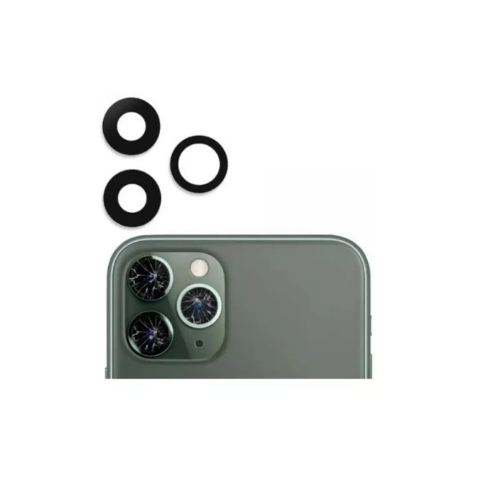 Lente Vidro Câmera Traseira Para iPhone 11 Pro (3pçs) Orig