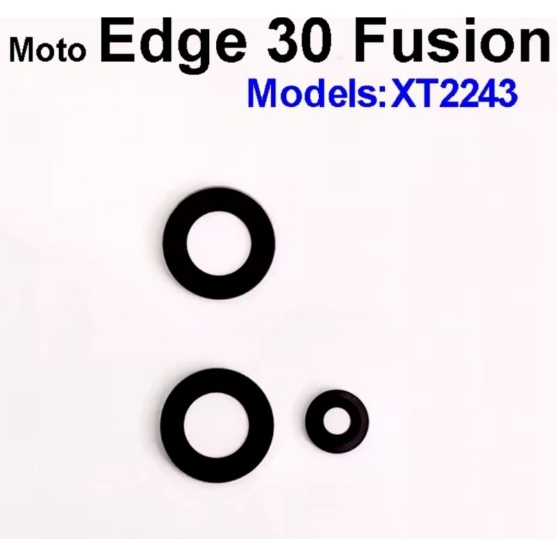 Vidro Lente Camera Traseira Compatível Moto Edge 30 fusion Xt2243 (3pçs)(com adesivo )