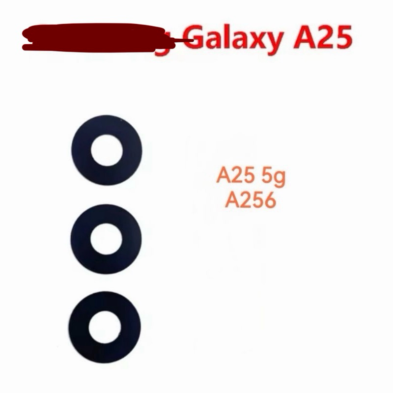 Vidro Lente Camera Traseira Compatível galaxy A25 5g A256 (3pçs)(com adesivo )