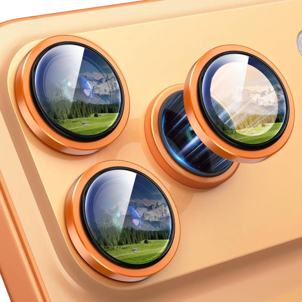 2-3Pcs Vidro Película Capa da Câmera Lente Para iPhone 17 Air 16 17 Pro Max Capa Proteção Da Lente Câmera De Metal