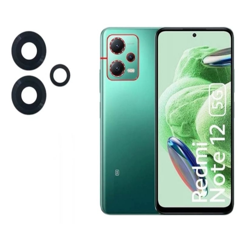 Lente Vidro de Câmera Traseira Compatível Redim Note 12 5g (3pçs)(com adesivo )