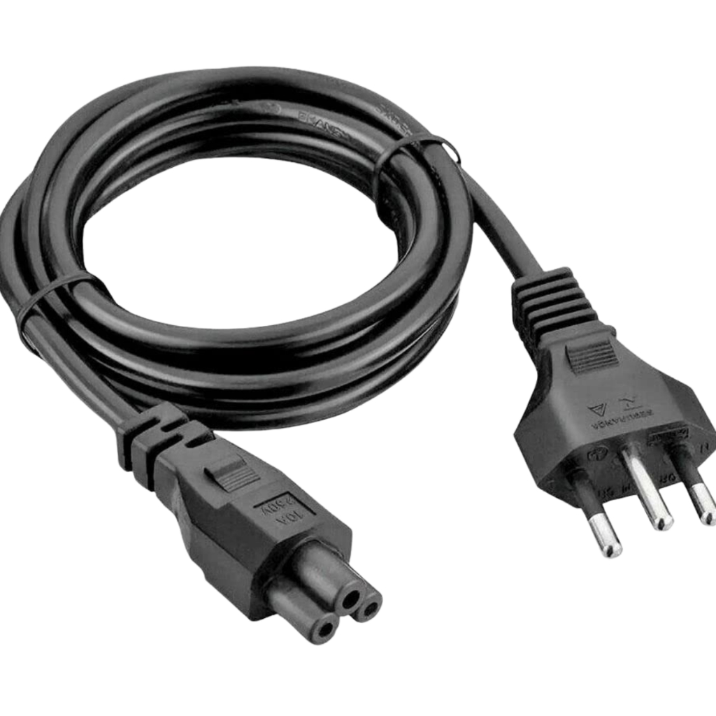 Cabo de Força Tripolar 3 Pinos para Notebook TV Monitor Impressora Fonte Reforçado 1,5m Reforçado