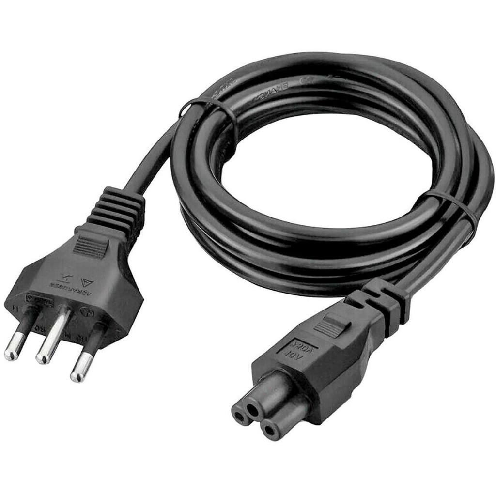 Cabo de Força Tripolar 3 Pinos 10A 1,2 Metros Entrada C5 Para Fonte Monitor Megatron 250 Bivolt