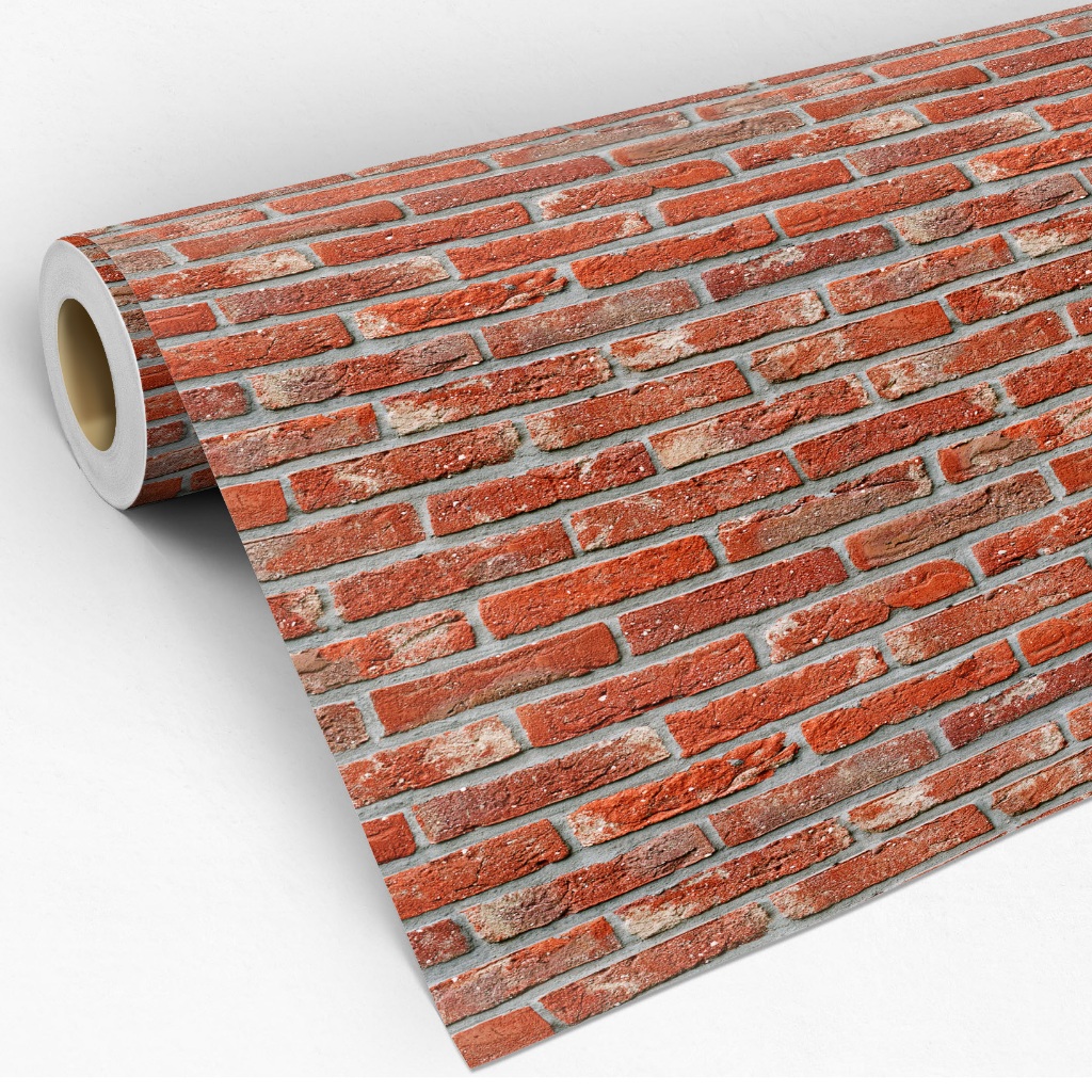 Papel De Parede Tijolinho Marrom Tijolo A Vista Vinil Lavável Decoração 3 Metros
