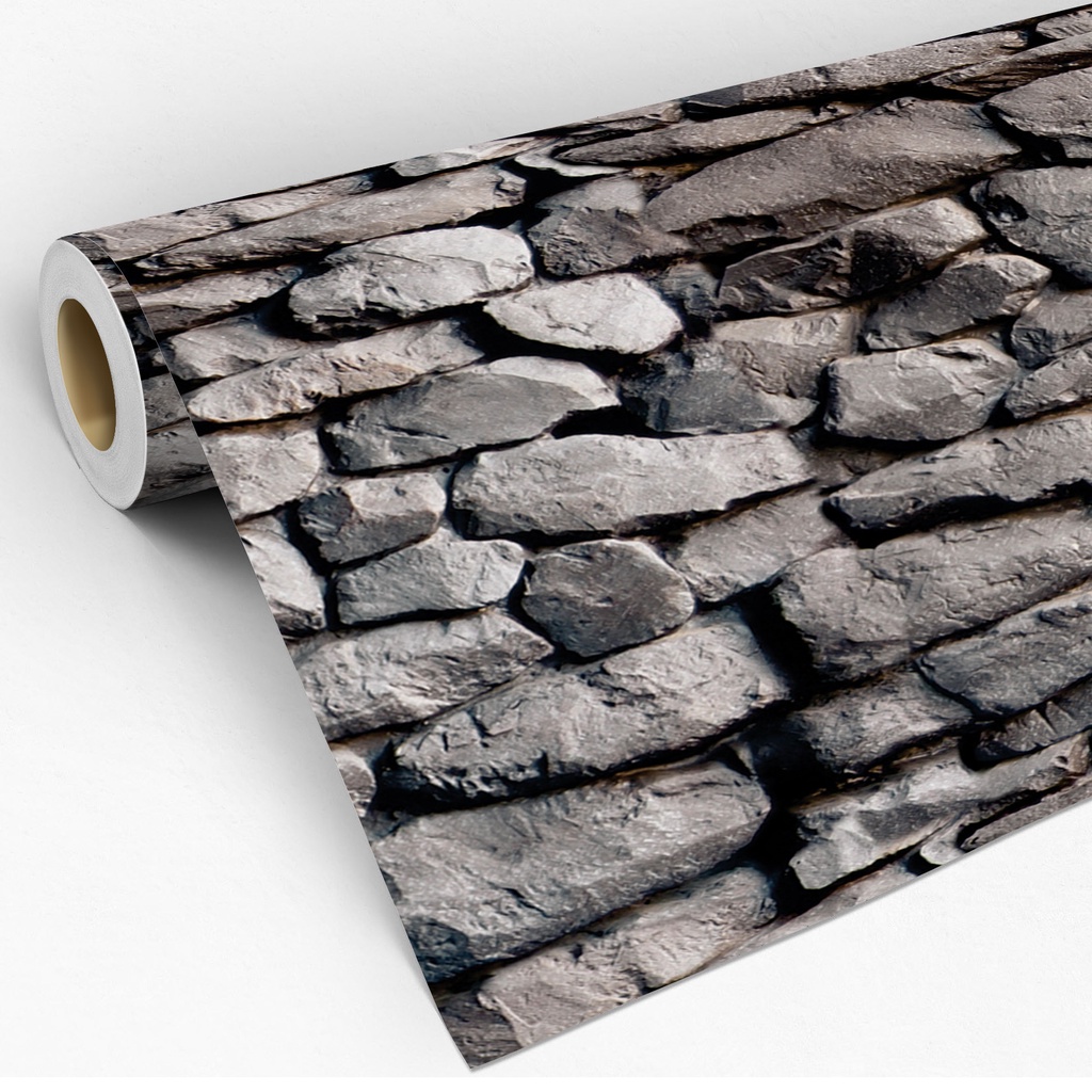 Papel De Parede Pedras Granitos Adesivo Canjiquinha Pedras a Vista Adesivo Lavável - Pro Decor