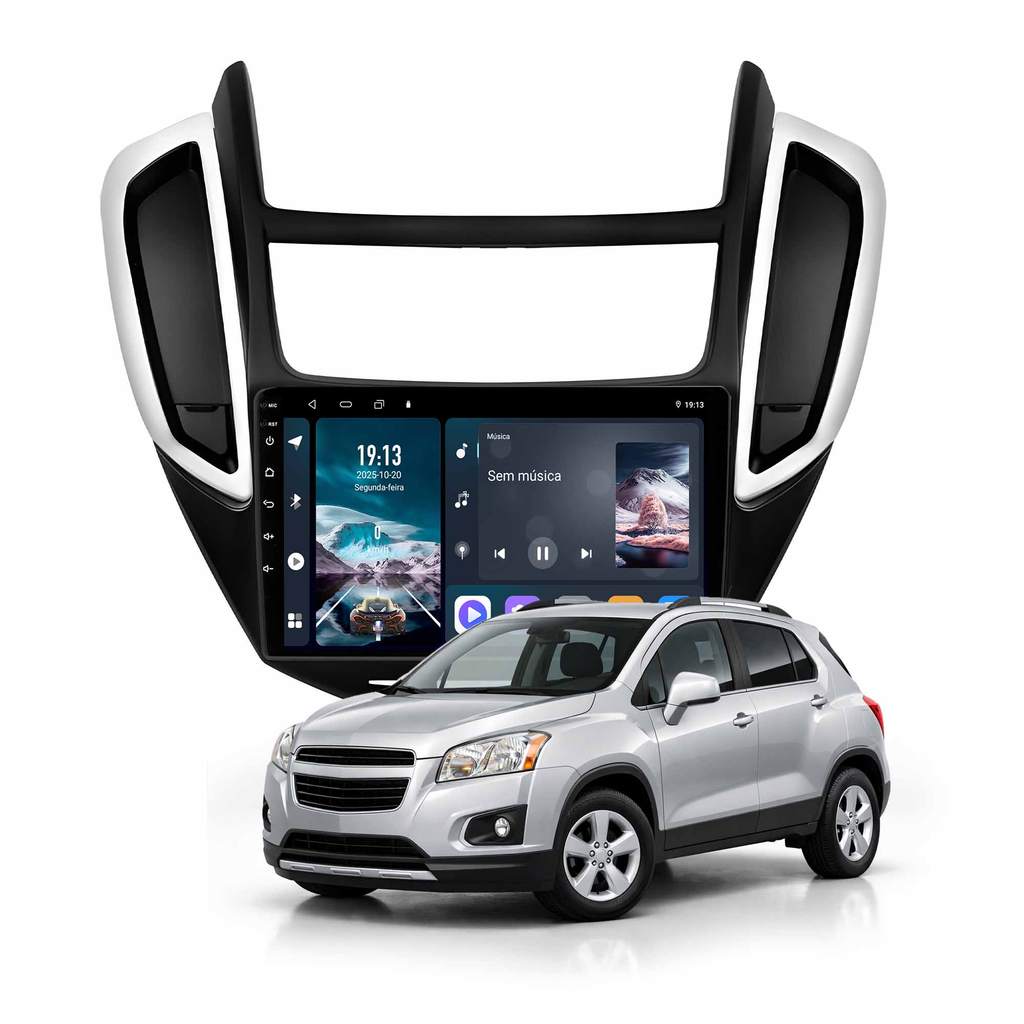 Multimidia Chevrolet Tracker 13/16 Octacore 6+128gb 4g 9p Carplay Android Auto Com GPS E Wifi
