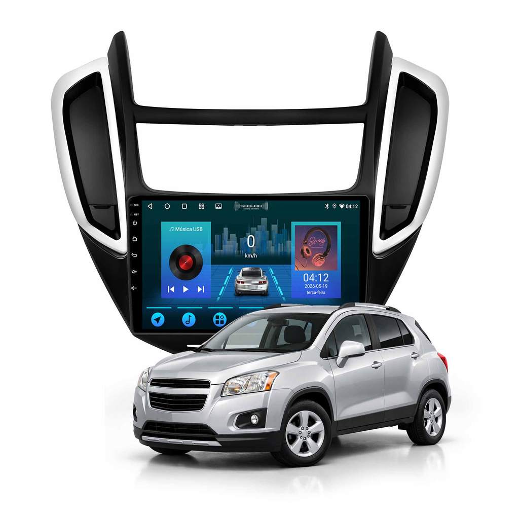 Multimídia Chevrolet Tracker 2013 A 2016 2+32gb Quadcore 9p Carplay Android Auto Com GPS E Wifi