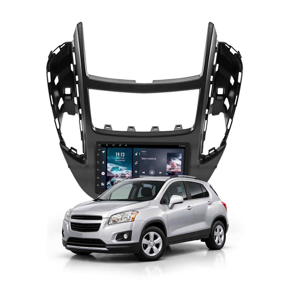 Multimídia Tracker 2013 A 2016 4+64gb Octacore 7p Carplay Android Auto Com GPS E Wifi