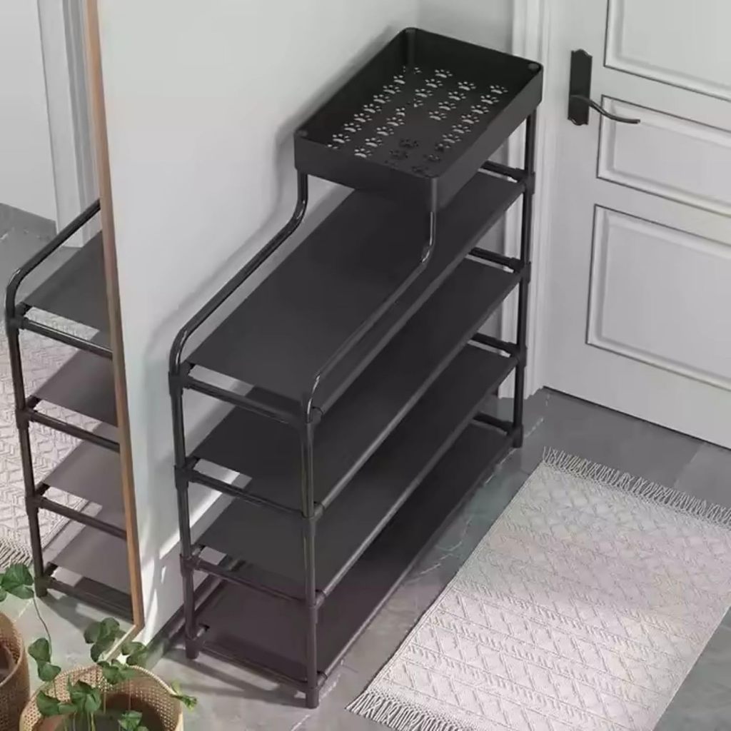 Sapateira Rack Organizador Guardar Botas Sapatos Bolsas Estante Multiuso com Cestinho 4 andar