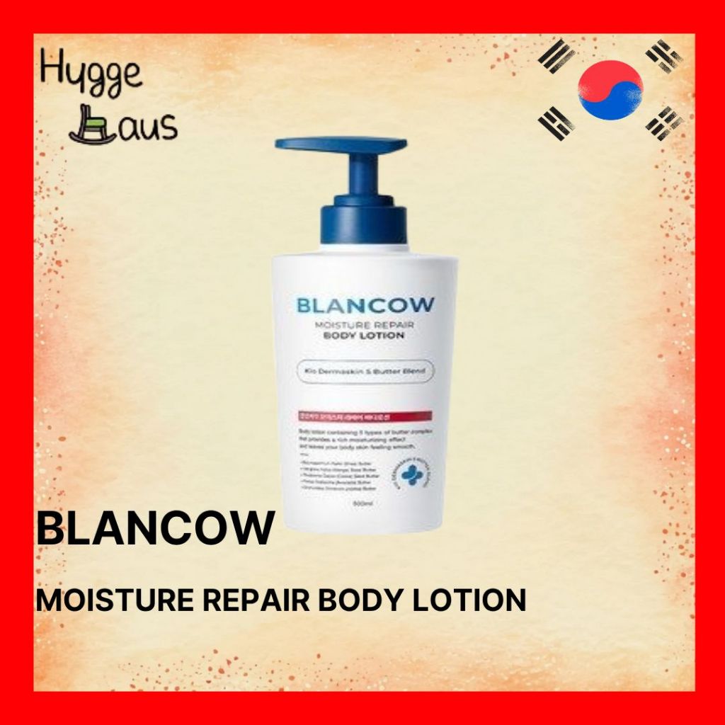 【BLANCOW】Moisture Repair Body Lotion 500ml Loção Corporal Hidratante Long Lasting Barrier Care Pele Seca