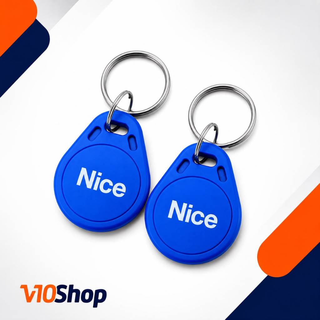 Kit 2 Chaveiro Aproximação Tag Nice Linear Hcs 125 khz Azul Controle de Acesso Fechadura