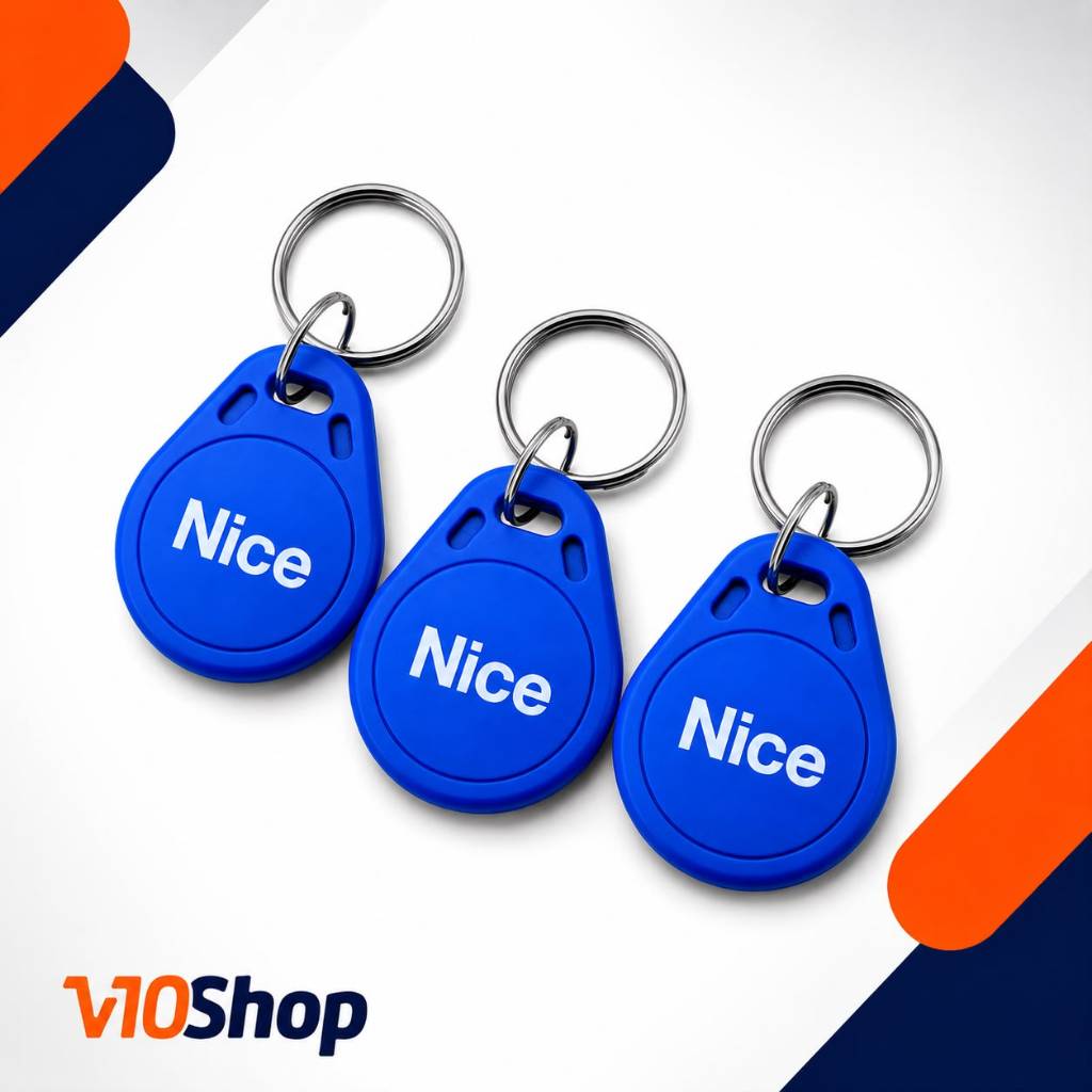 Kit 3 Chaveiro Aproximação Tag Nice Linear Hcs 125 khz Azul Controle de Acesso Fechadura