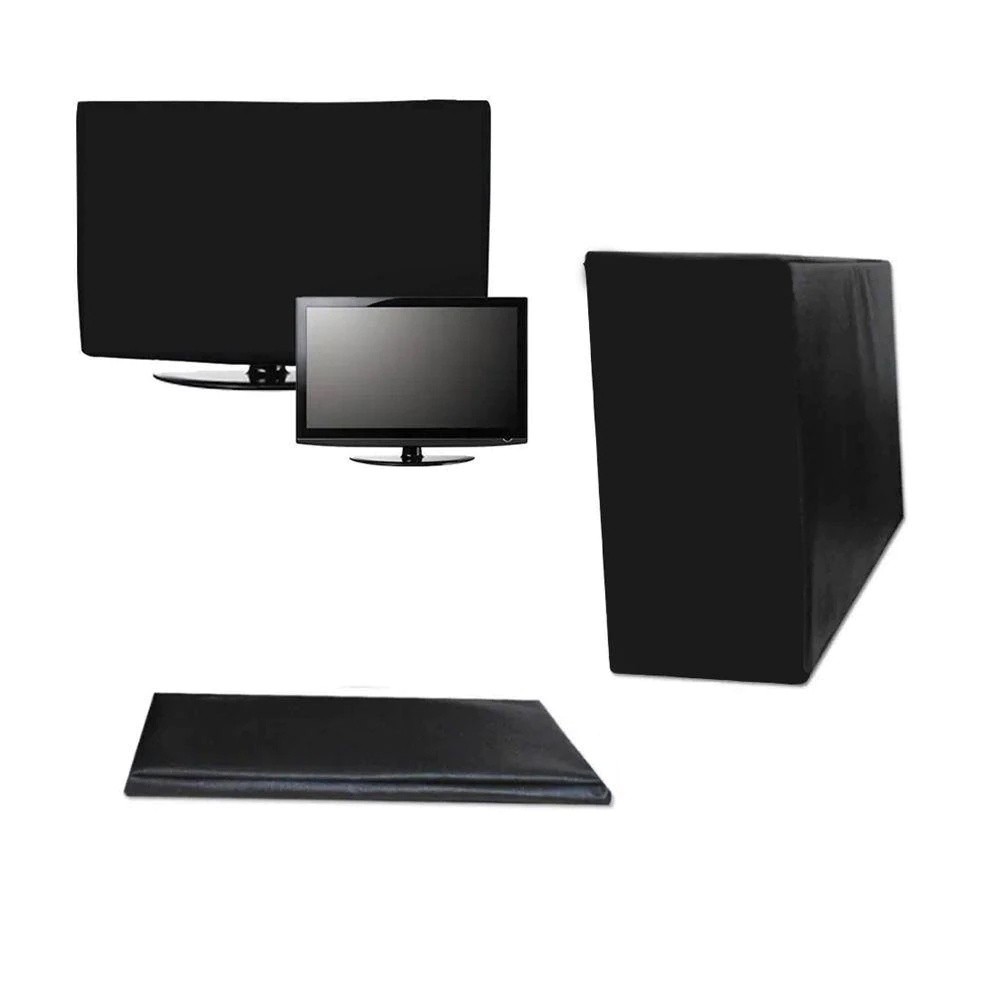 Capa para Kit Pc Monitor 27 Teclado e CPU Preta Impermeável