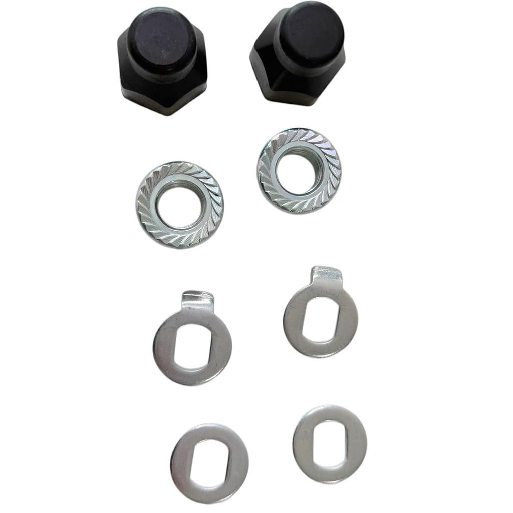 14mm e-Bike and e-Scooter Wheel hub Motor nut kit – Steel locknut + Safety Washer + Rubber Cap/Washer, Suitable for high