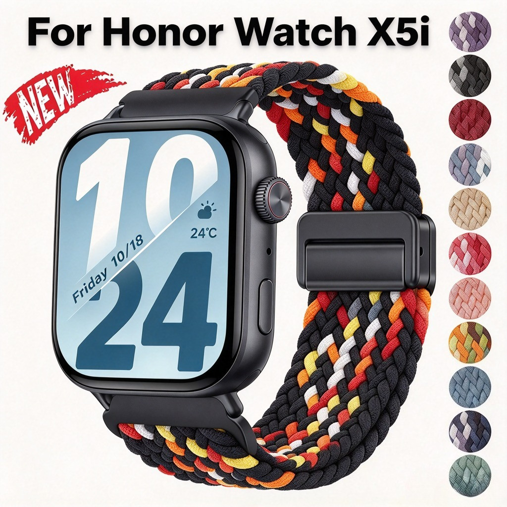 Pulseira De Fivela Magnética Trançada Para Honor Watch X5i