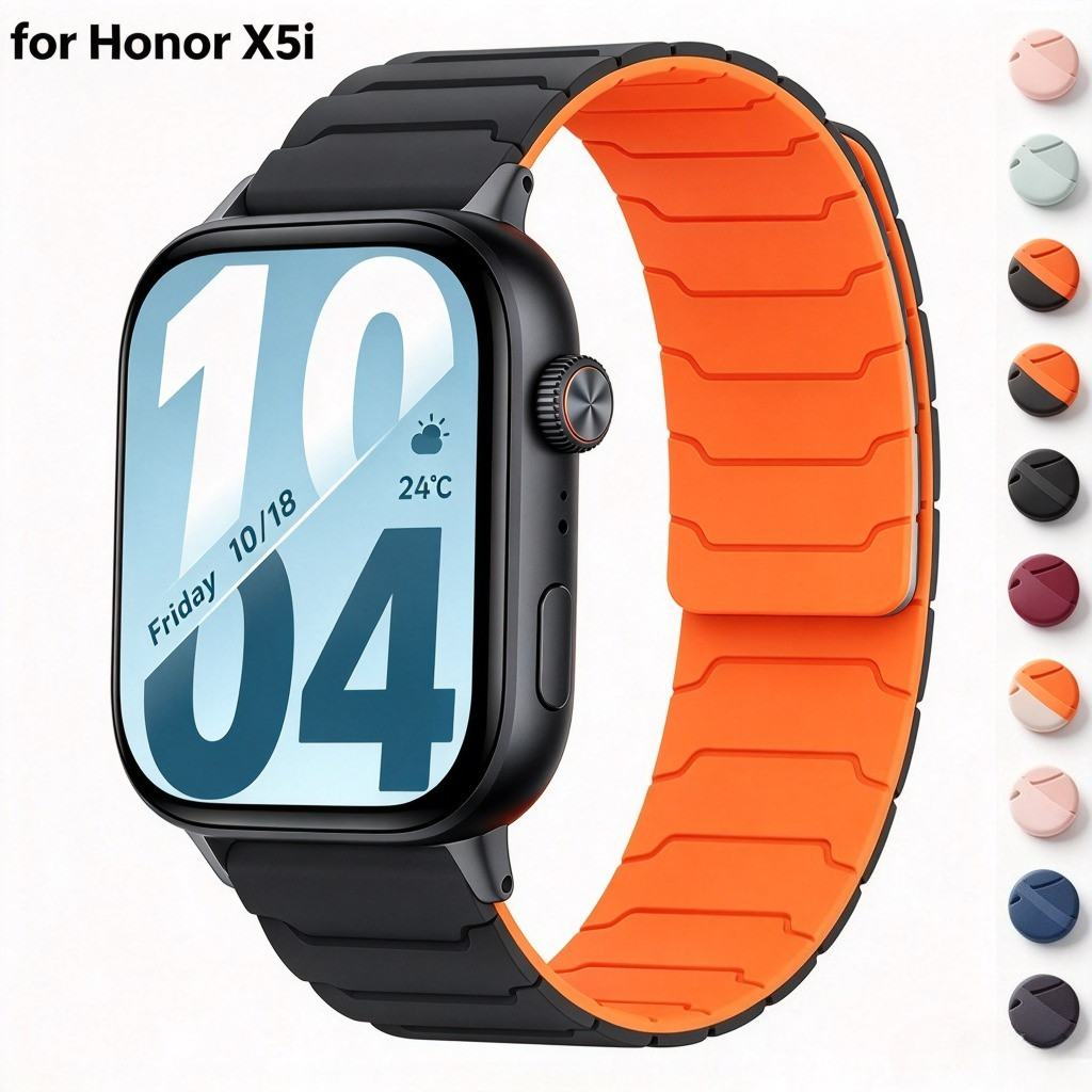 Pulseira Esportiva De Silicone Magnética Para Honor X5i Band Watch X5i Acessórios