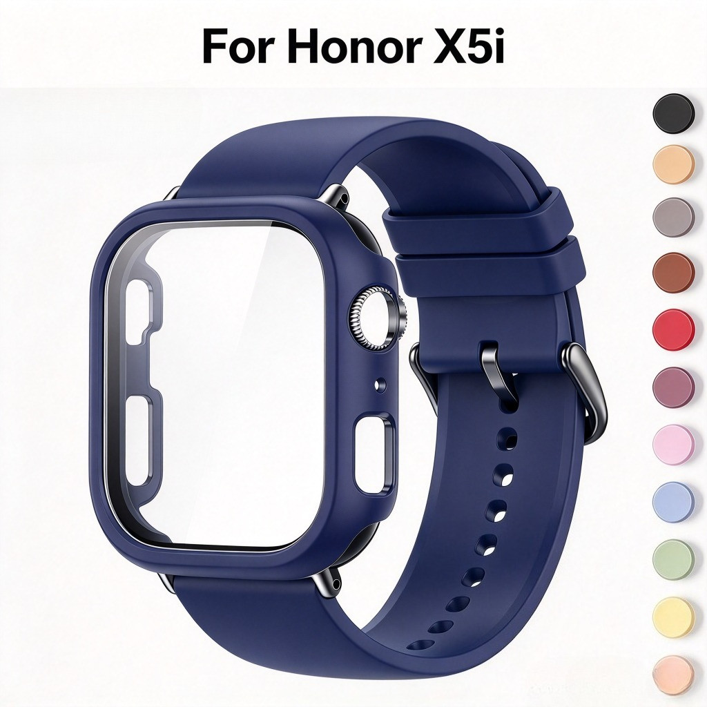 Pulseira 2 Em 1 + Capa De Vidro Para Esportiva Honor X5i Watch X5i