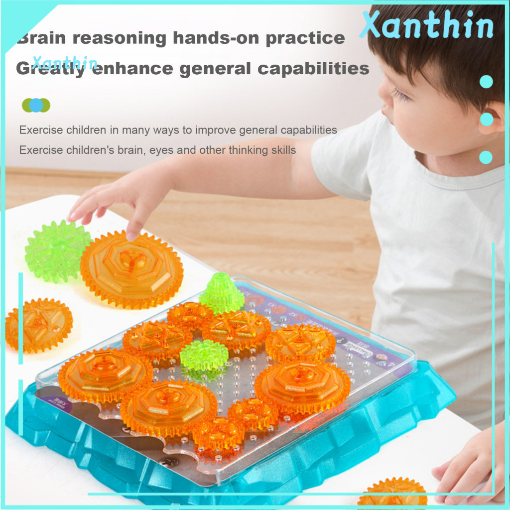 Motorized Gear Construction Set Learning Toys Stem Educational Puzzle Games for Kids Thinking Toy for Boys Girls for Sou