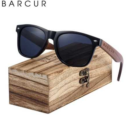 Barcur Black Walnut Óculos De Sol Para Homens E Mulheres