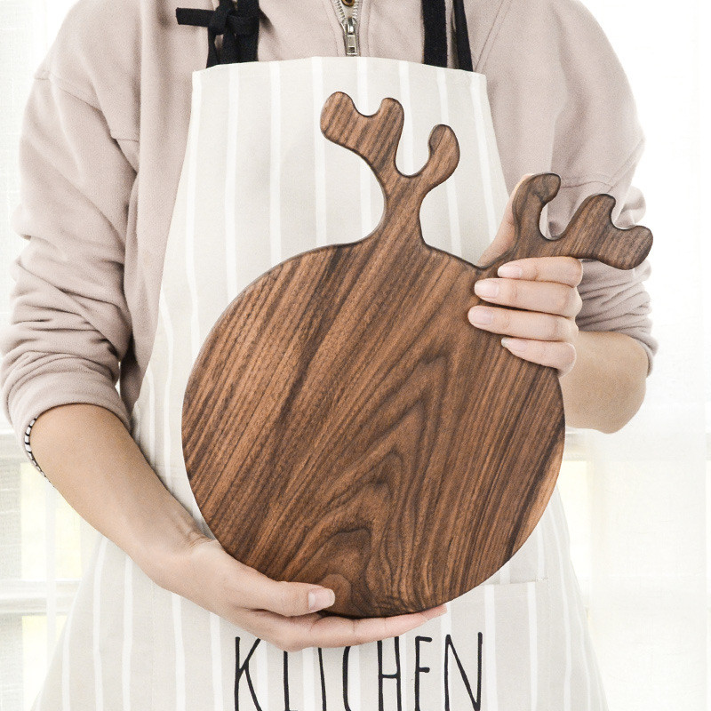 Novo produto frete grátis North-American Black Walnut Espessado Staghorn Tábua de cortar suplemento alimentar para bebê