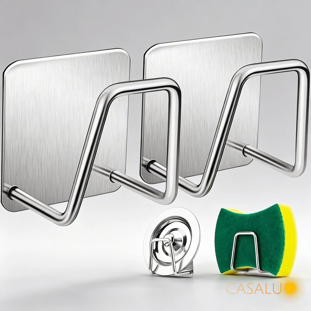 Stainless Steel Sponge Holder for Sink Sponge Kitchen Shelf Suporte De Esponja Porta Esponja Inox