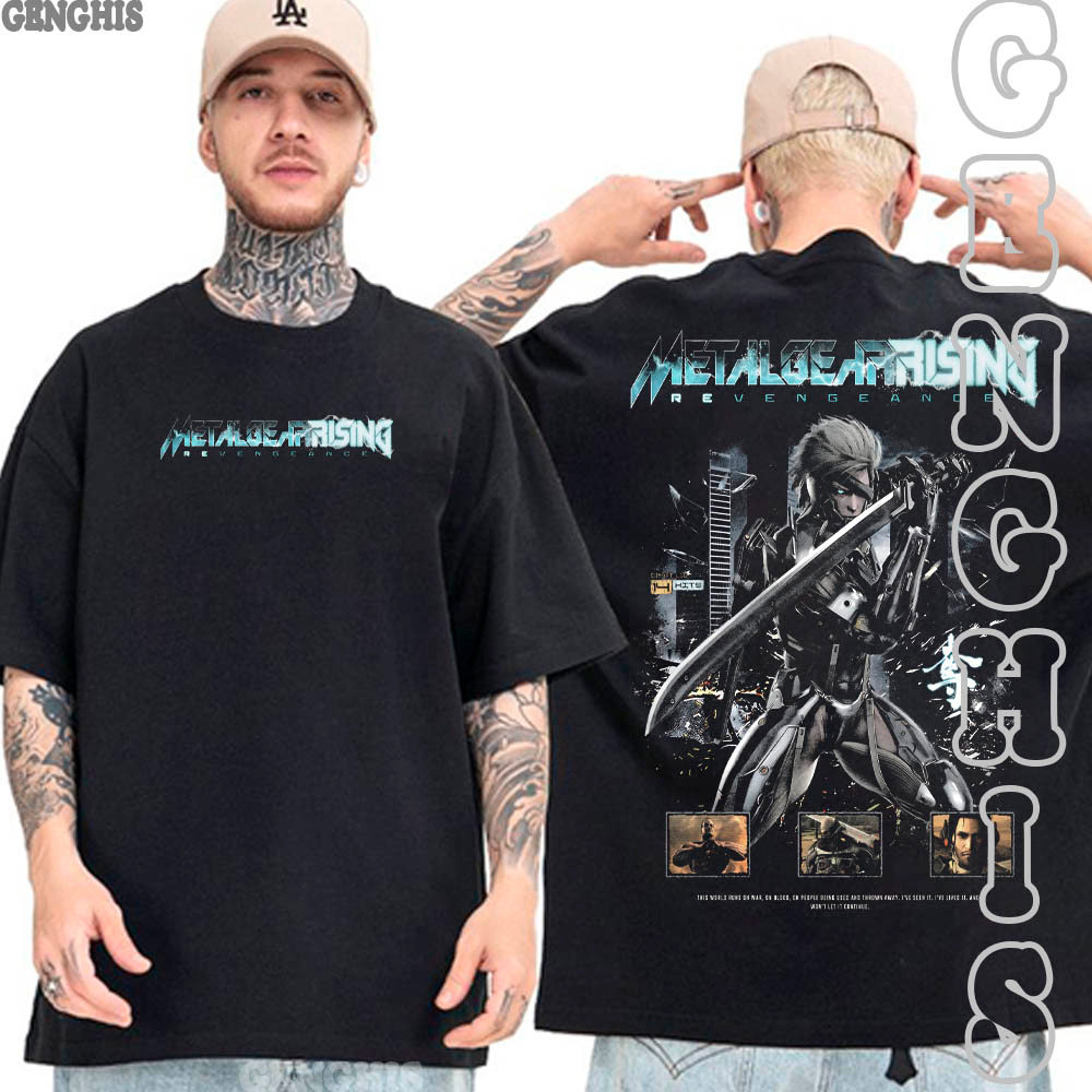 Camiseta Metal Gear Rising Jogo Game Revengence Camisa Basica e Oversized Algodão