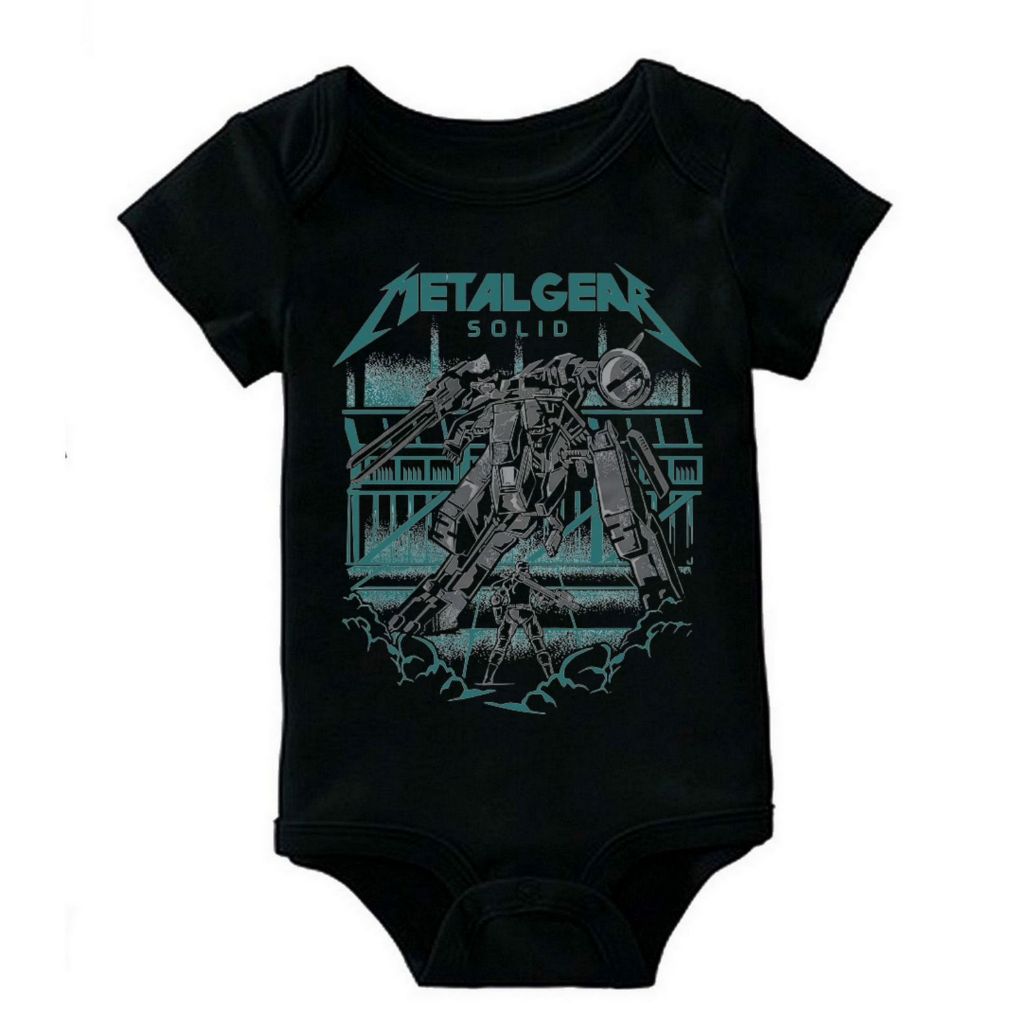 Body Bebê Metal Gear Infantil Algodão 100% Camiseta