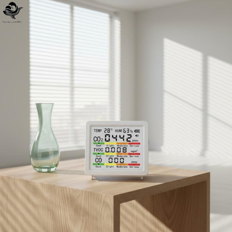 PFG Leitura Em Tempo Real 5 1 Detector De Qualidade Do Ar HCHO TVOC Formaldeído Monitor De CO2 Para Renovação De Casa FG