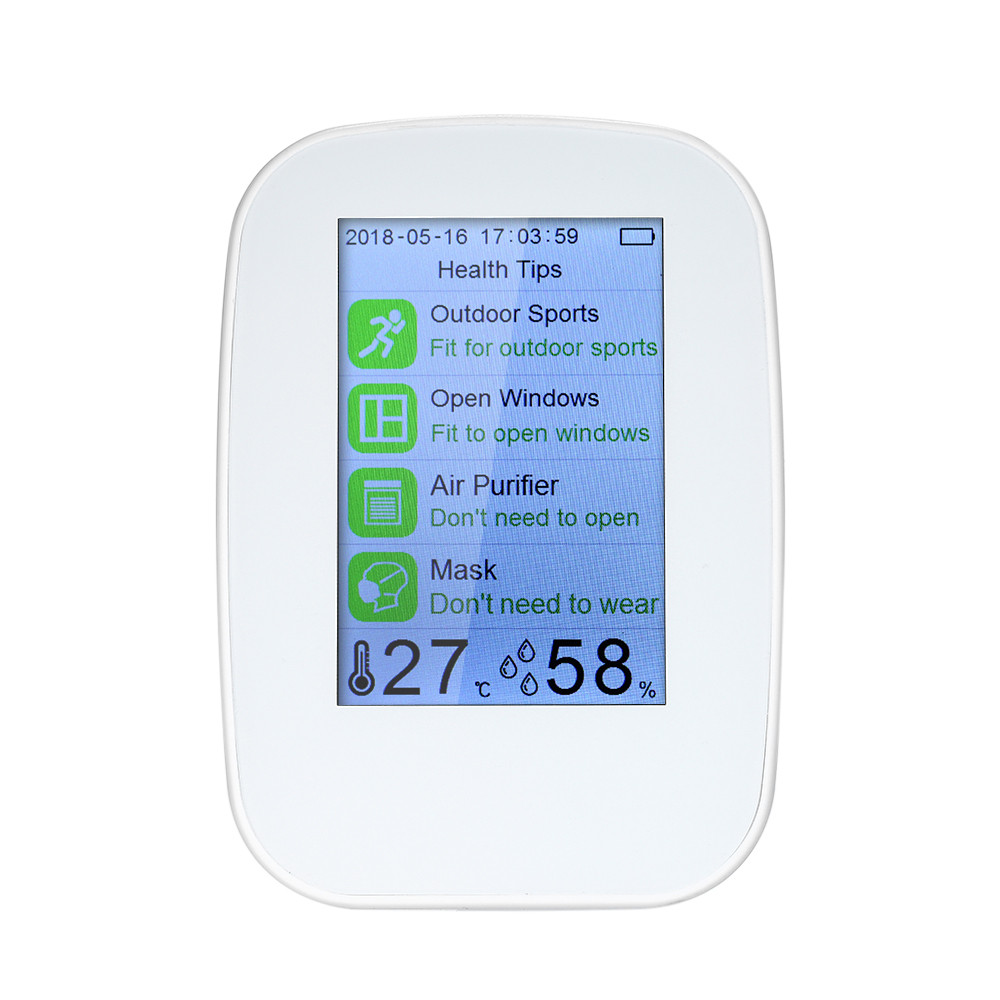 wowohome-BR Xtahdge Detector multifuncional de pressão atmosférica interno/externo HCHO e TVOC testador monitor de