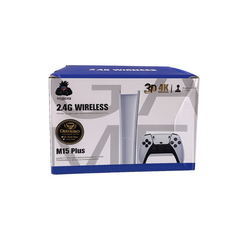 🎮 Console M15 Plus 2.4G Wireless – Diversão Garantida em 3D e 4K