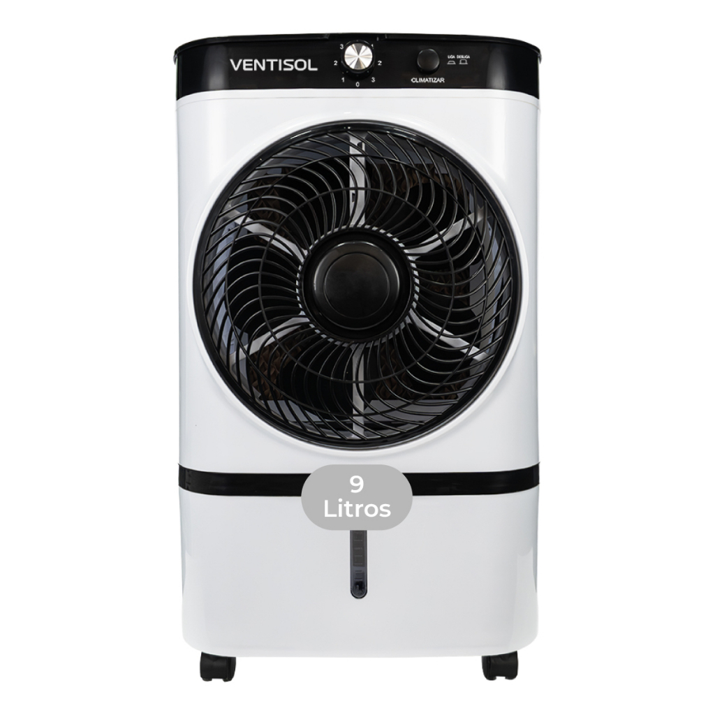 Climatizador Umidificador de Ar 127v 65w Portátil VENTISOL 9L CLI09 3 Velocidades Silencioso