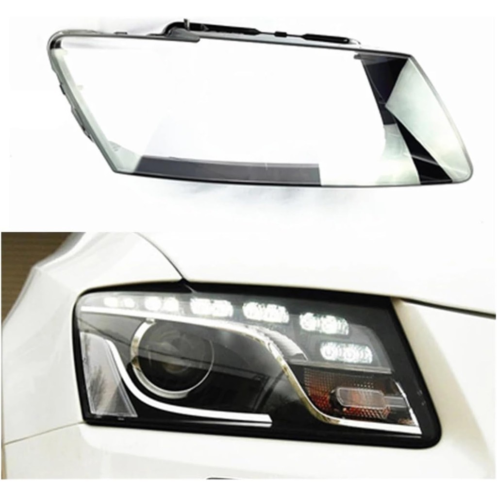 Compatível Para Audi Q5 2010-2012 Tampa Do Farol Dianteiro Carroauto Abajur Lampcover Head Lamp Light Covers Vidro Lens