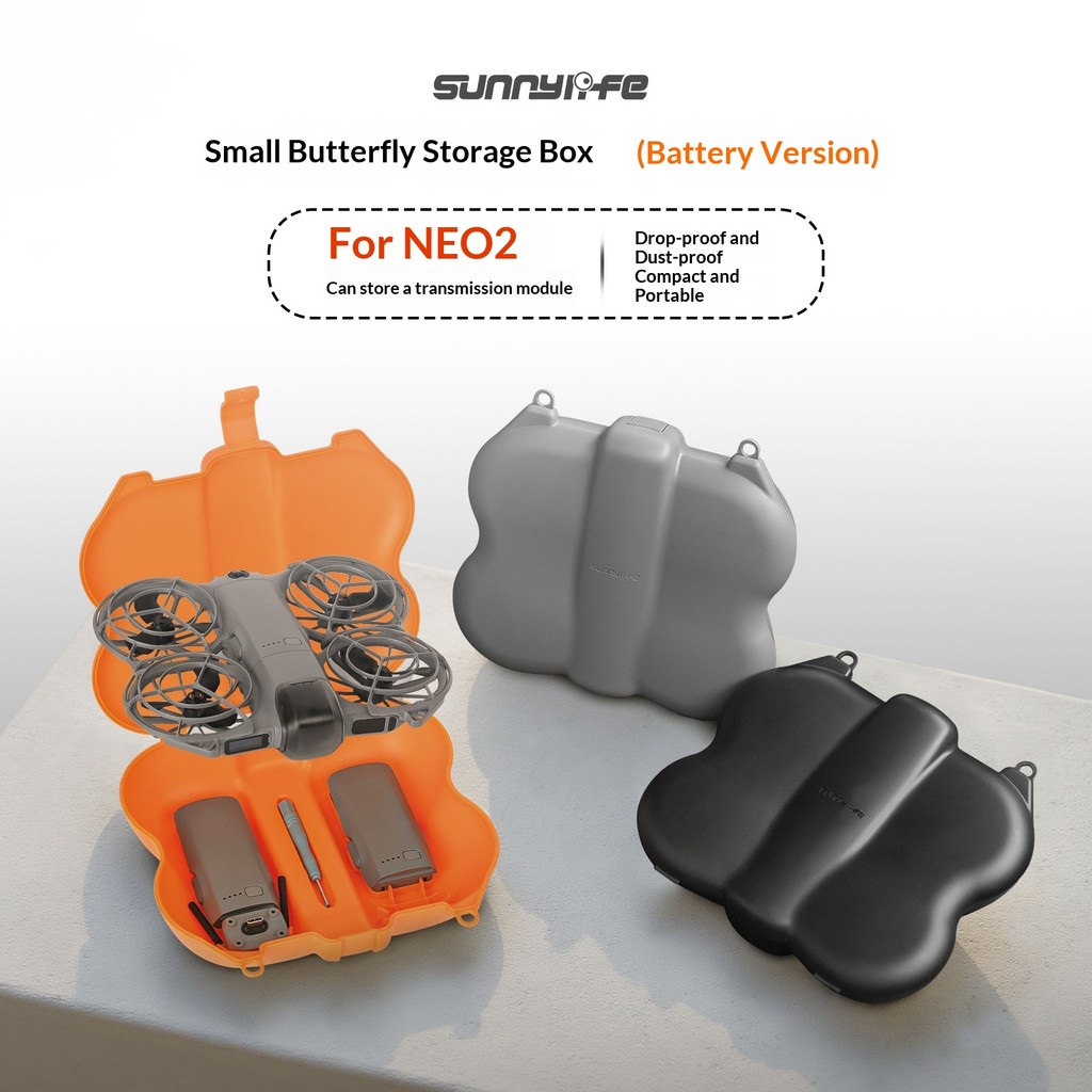 Sunnylife adequado para DJI NEO 2 caixa de armazenamento versão da bateria anti-colisão caixa de proteção borboleta port