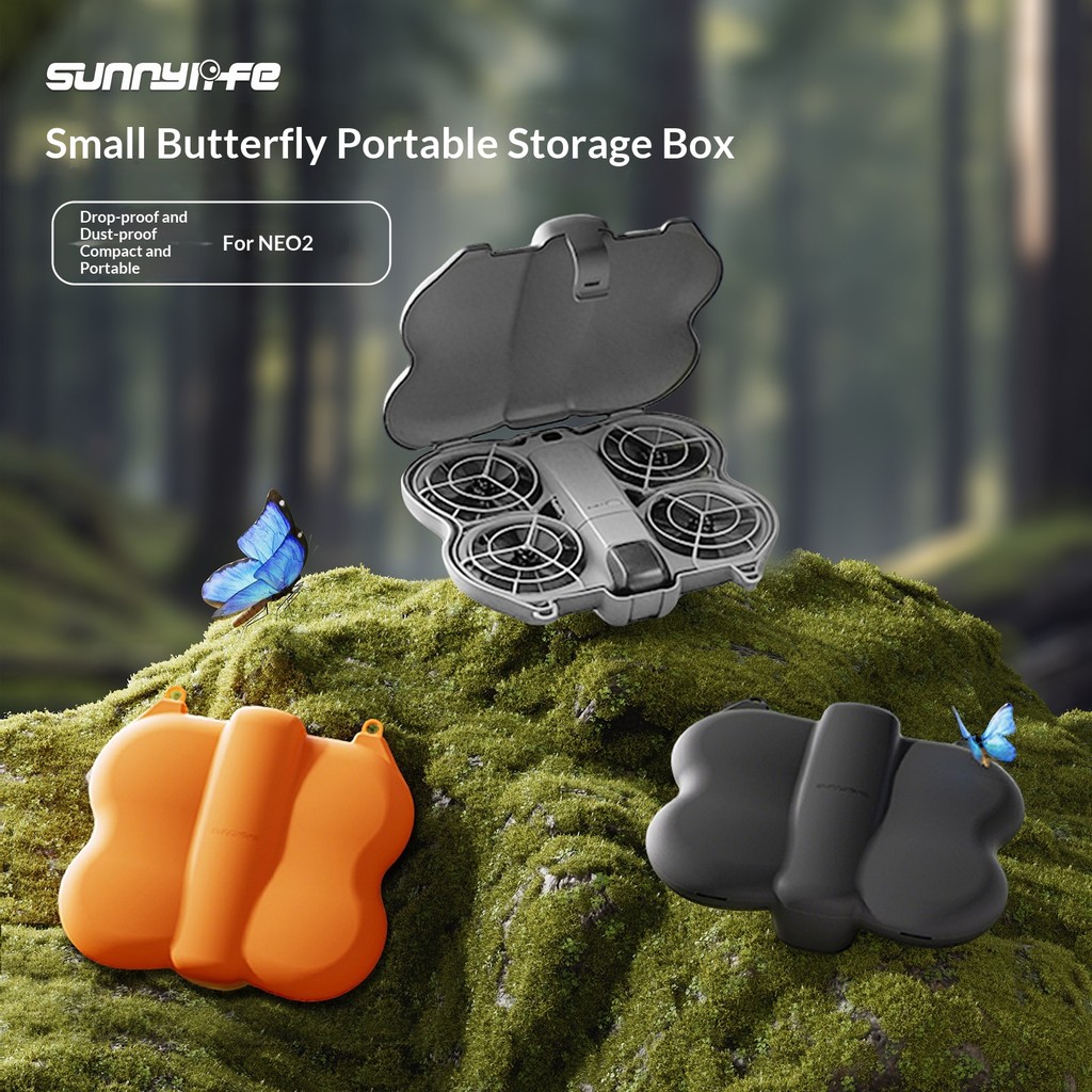 Sunnylife adequado para DJI NEO 2 caixa de armazenamento anti-colisão anti-risco borboleta caixa de proteção portátil an