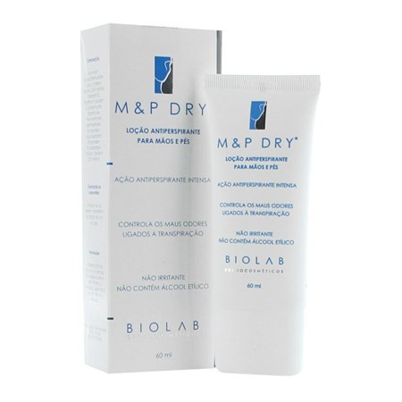 Loção Antiperspirante para Mãos e Pés Biolab M&P Dry com 60ML