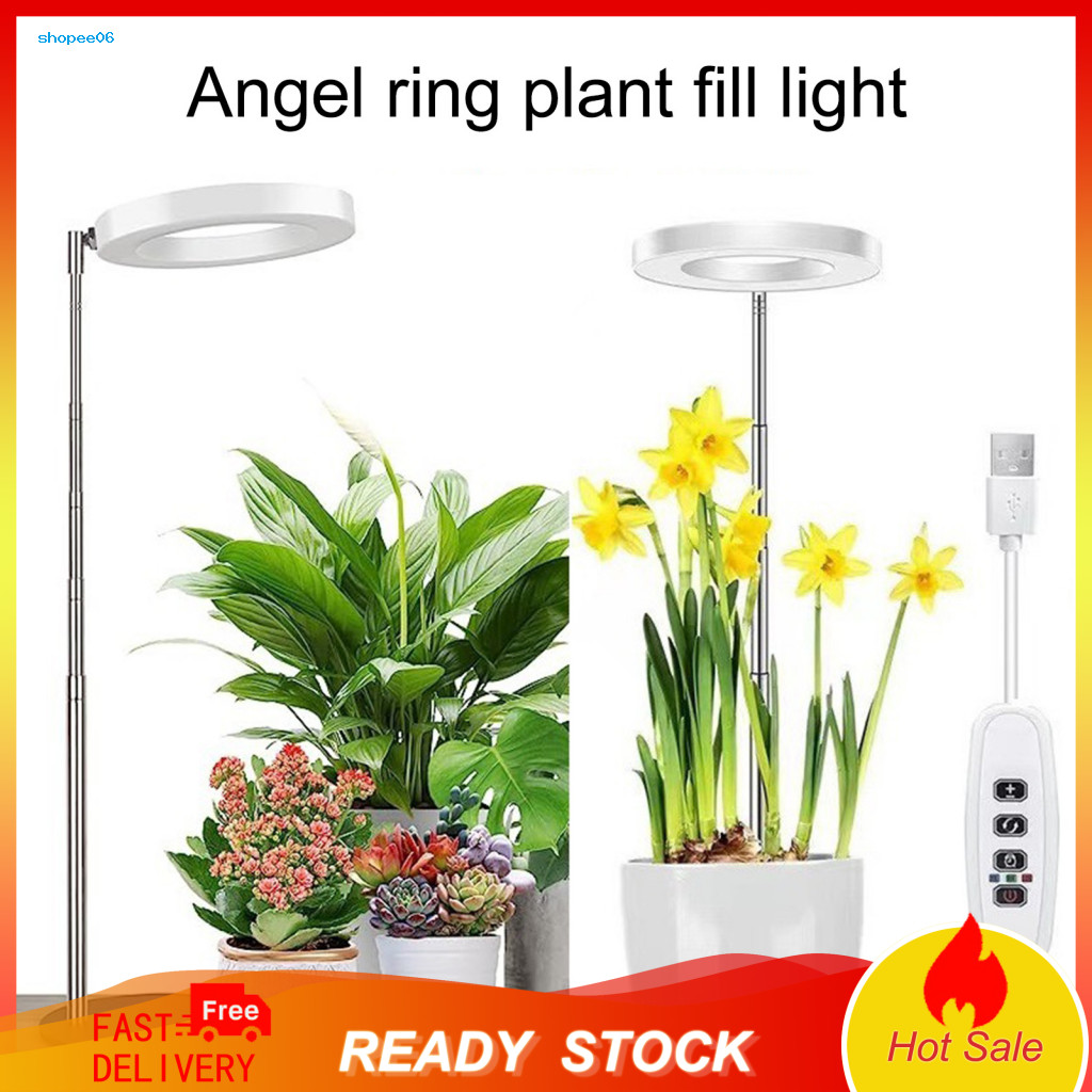 Led Plant Light Blue Grow for Plants 1 or 2 Pcs Telescopic Full Spectrum for Indoor Adjustable Height 4 Dimmable Auto Ti