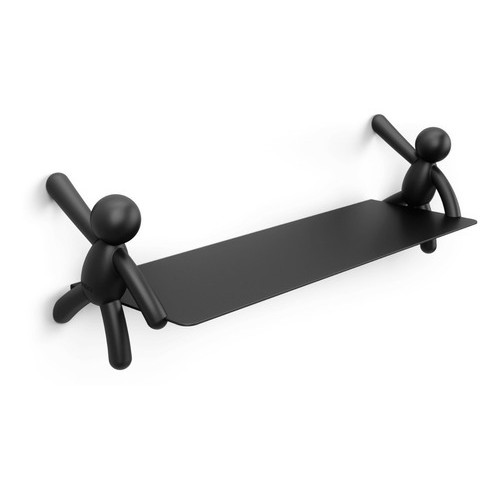 Prateleira Suspensa Suporte Livros Buddy Shelf Preto Umbra