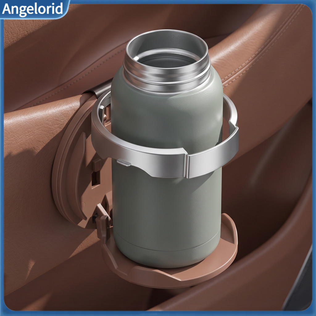 Foldable Door Drink Organizer Adjustable Automotive Beverage Mount Universal Car Cup Holder with Hook Clip – No-drill