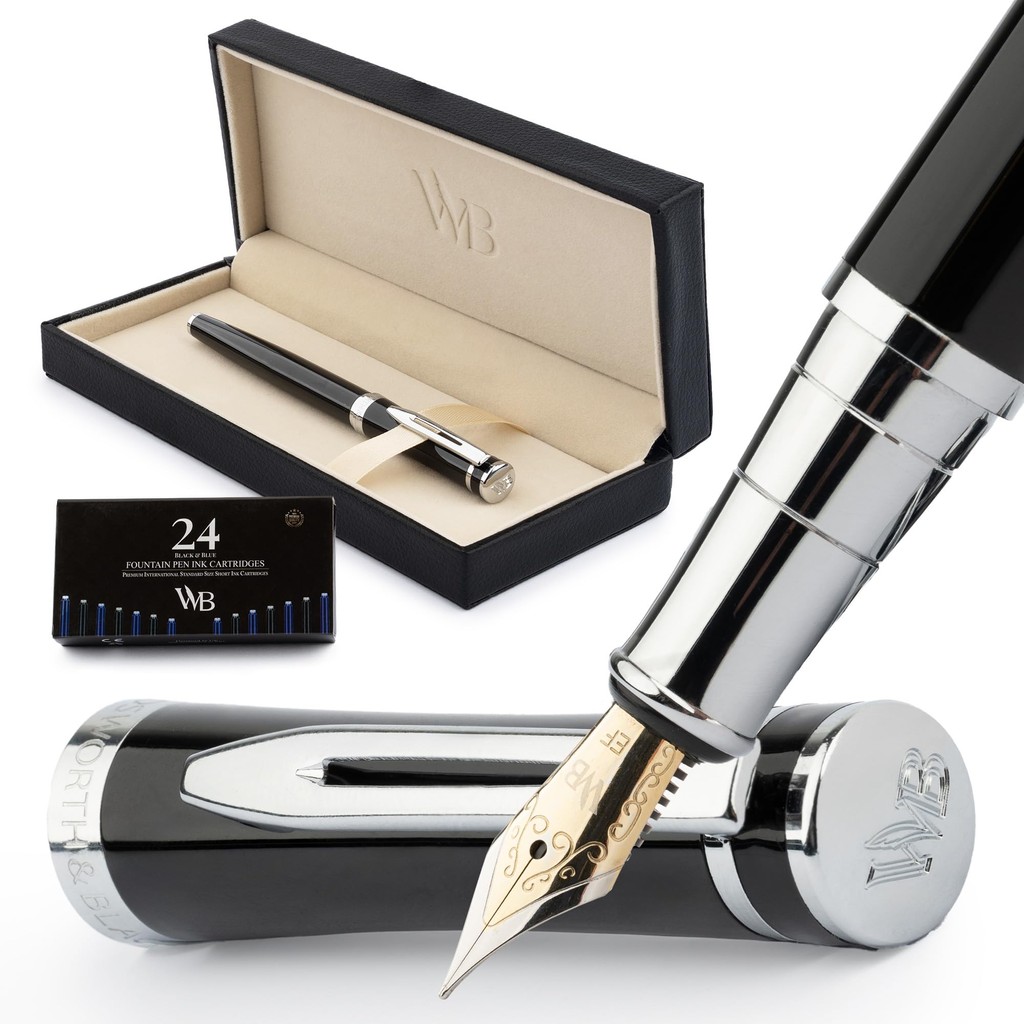 Wordsworth & Black Fountain Pen Ink Bottle (50 ml) Premium Luxury Edition, Fountain Pen Bottled Ink, Classic Design Bott