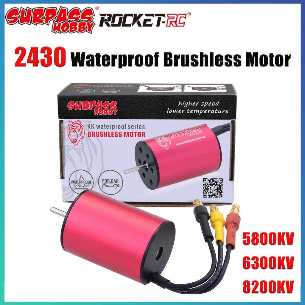 SURPASS HOBBY 2430 Motor Sem Escova À Prova D'água 5800KV 6300KV 8200KV Para RC 1/16 1/18 Drift Racing Car Truck