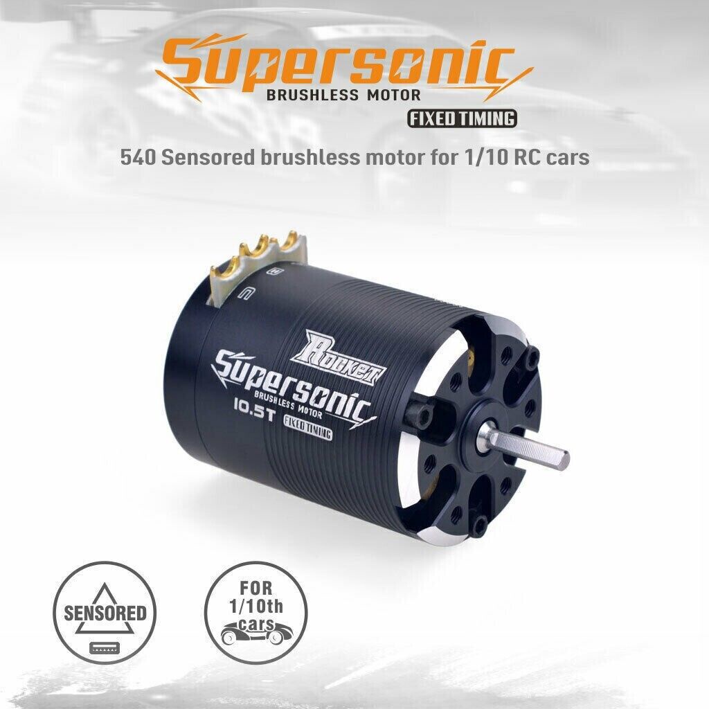 Motor Sem Escova SURPASS HOBBY Supersonic 540 10.5T Com Sensor Ø3.175 Mm Para Carro 1/10 RC