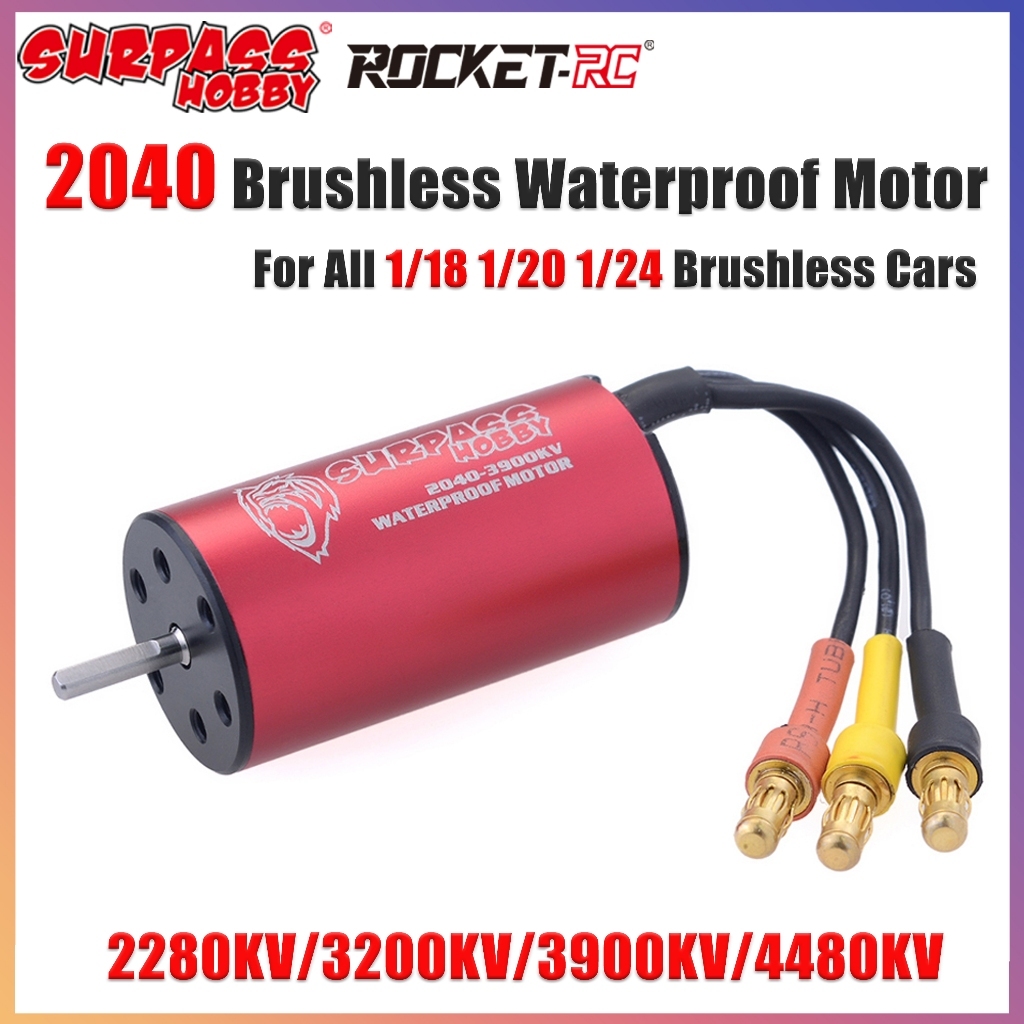 SURPASS HOBBY Motor Sem Escova À Prova D'água 2040 2280KV 3200KV 3900KV 4480KV Para Traxxas Tamiya Axial 1/16 1/18 RC Bu